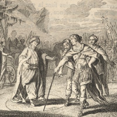 Antiochus enfermé dans un cercle par Popilius - Le Bas