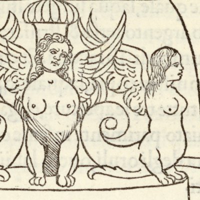 Fontaine aux harpyes (Hypnerotomachia 1499 p. 90)