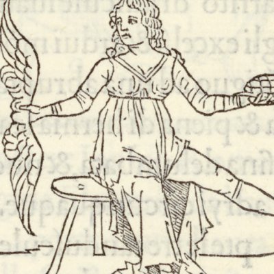 Hiéroglyphe de la femme à demi assise (Hypnerotomachia 1499, p. 133)