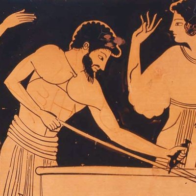 Acrisios fait enfermer Danaé & Persée dans un coffre (hydrie de Boston)