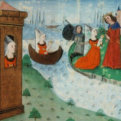 Danaé emprisonnée, en mer, reçue par Polydecte (R. Lefèvre, Histoires de Troyes, F49)