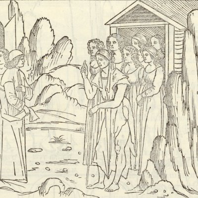 La porte de droite : Theude (Hypnerotomachia 1499, p. 136)