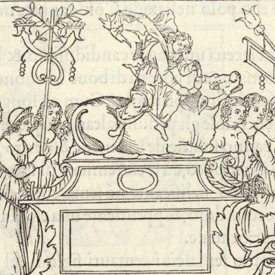Premier triomphe (Hypnerotomachia 1499, p. 162-163)
