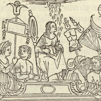 Troisième triomphe : Danaé ? (Hypnerotomachia 1499, p. 170)
