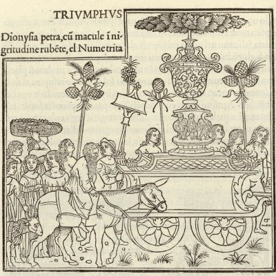 4e triomphe, des orgies bacchanales (Hypnerotomachia 1499, p. 176)