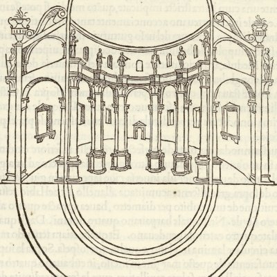 Intérieur du temple de Vénus Physizoé (Hypnerotomachia 1499, p. 205)