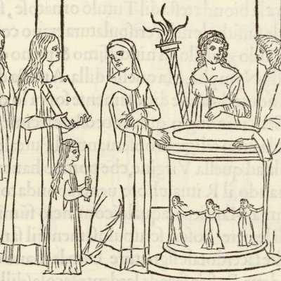 Cérémonie de la citerne (Hypnerotomachia 1499 p. 215)