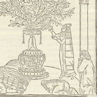 Tourbillon d’orage produit par la prieuse (Hypnerotomachia 1499, p. 232)