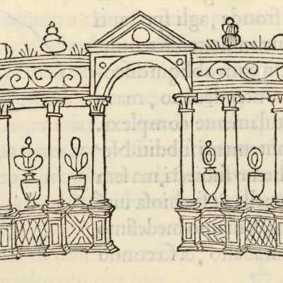 Cythérée : un beau péristyle… (Hypnerotomachia 1499,  p. 308)