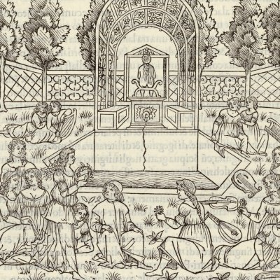 On demande à Polia d’enseigner ce qu’est l’amour (Hypnerotomachia 1499, p. 378)