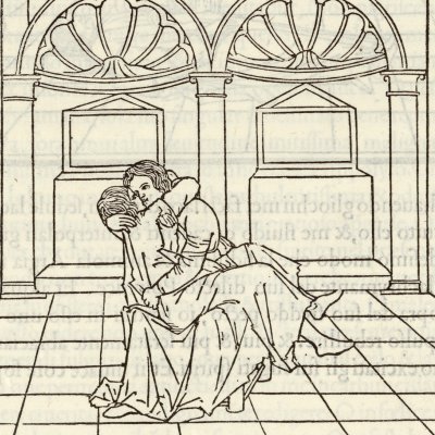 Baiser de Poliphile et de Polia (Hypnerotomachia 1499, p. 422)
