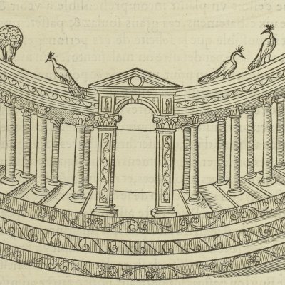 Péristyle vers le théâtre (Songe de Poliphile, 1546, F112v) - Jean Goujon