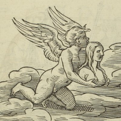 Cupidon avance le buste de Polia (Songe de Poliphile, 1546, F155) - Jean Goujon
