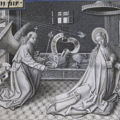 Annonciation (J. Miélot, Les Miracles de Notre Dame, Fr9198)