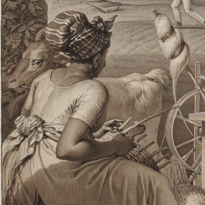 Enfance de Paul & de Virginie (Paul et Virginie, 1806, lavis avant gravure)