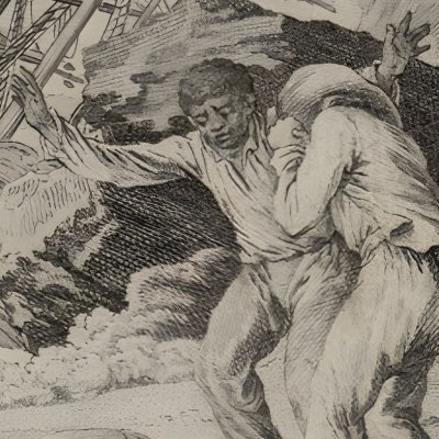 Naufrage du St Géran, mort de Virginie  (Paul et Virginie, 1789) - Vernet