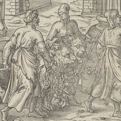 Les lions de Constantinople (Œuvres d’Ambroise Paré, 1598)