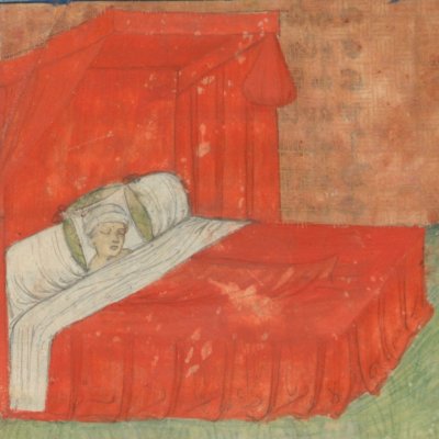 Le songe du poète (Roman de la rose, Rouen, ms. 1056)