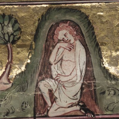 Pauvreté (Roman de la rose, Oxford Selden Supra 57, F4v)