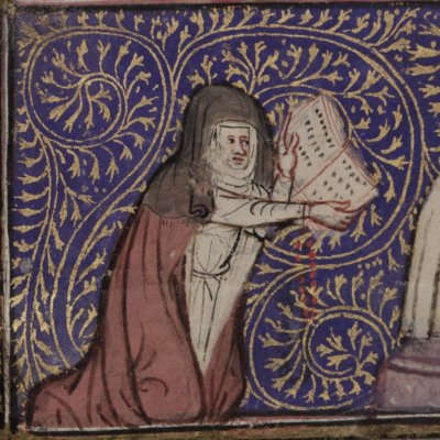 Papelardie (hypocrisie) (Roman de la rose, Oxford Selden Supra 57, F4)