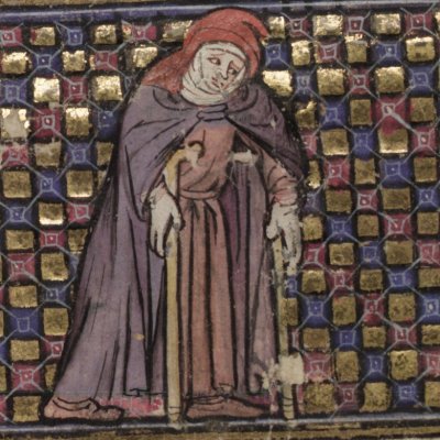 Vieillesse (Roman de la rose, Oxford Selden Supra 57, F3v)