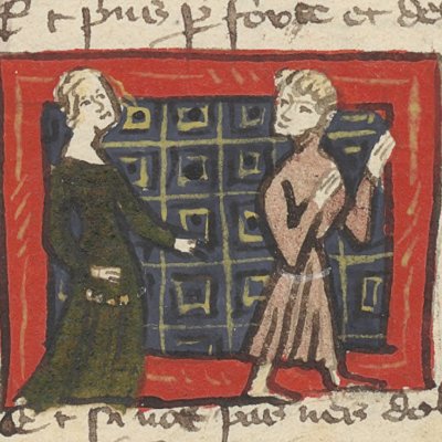 Franchise (Roman de la rose, Français 1563, F9v)