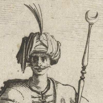 Frontispice de la tragédie Il Solimano, de Bonarelli della Rovere - J. Callot