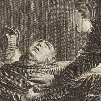 Un religieux meurt à la place d’Abélard (Lettres…, t1) - d’après Moreau le jeune