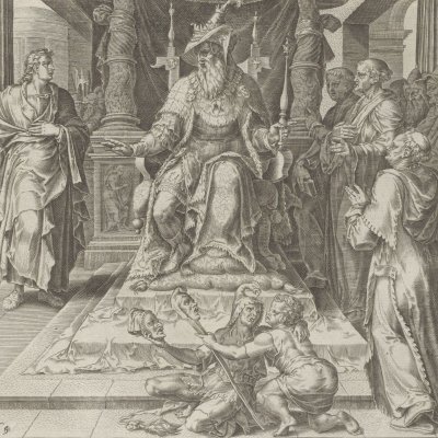 Daniel affirme à Cyrus que Baal n’est pas un dieu vivant - M. van Heemskerck