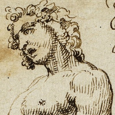 Le Bacchus de Michel Ange dans le jardin de la Casa Gallo - M. van Heemskerck