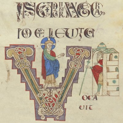 V historié (Bible Mazarine, Bnf Latin 7, F°30, Lévitique)