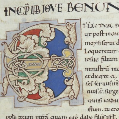 E historié (Bible Mazarine, Bnf Latin 7, F°61, Josué)