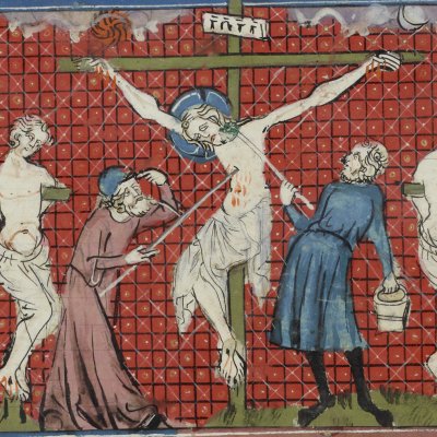 Crucifixion (Voragine, Légende dorée, Français 183) - Maître de Fauvel
