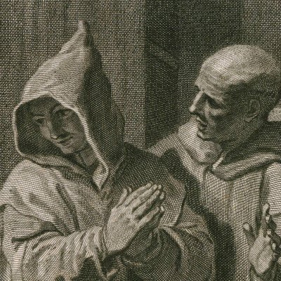 Saint Bruno en méditation - Desplaces d’après Jouvenet