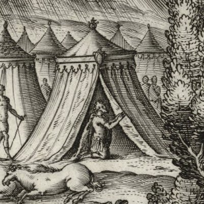 Tancrède & le cyprès enchanté (Jérusalem délivrée, ch13, 1590) - Castello
