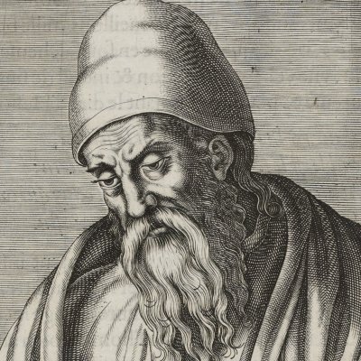 Euclide (Thevet, Les Vrais Pourtraits & vies des hommes illustres, 1584)