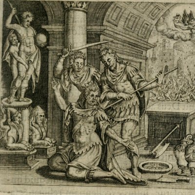 Assassinat de Sennacherib (Boissard, Theatrum vitae humanae) - Th. De Bry
