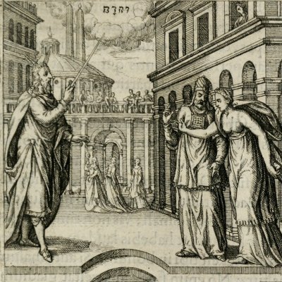 Marie sœur de Moïse, lépreuse (Boissard, Theatrum vitae humanae) - Th. De Bry