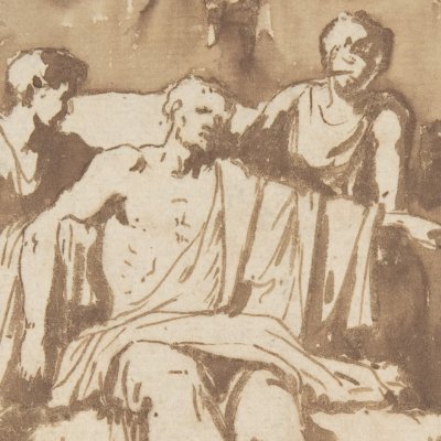 La mort de Sénèque (dessin préparatoire) - Pierre Peyron
