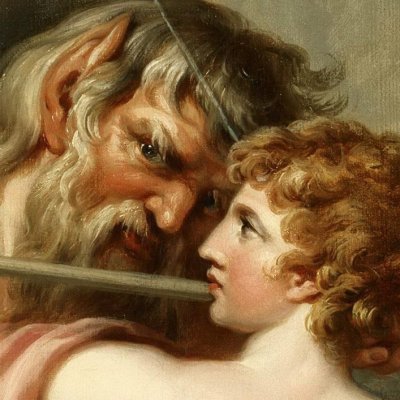 Chiron apprend à Achille le tir à l’arc - Cipriani