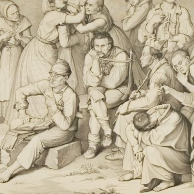 La maison de fous - Wilhelm von Kaulbach