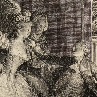 La petite loge (Histoire des modes & du costume…) - Patas d’après Moreau le jeune