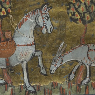 Le cheval chargé et l’âne insensible (Isopet FR15213) - R. de Montbaston