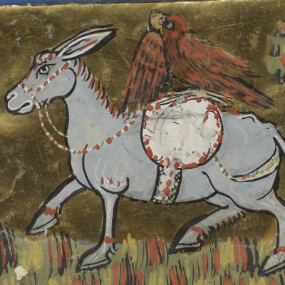Un oiseau Tahon assis sur un mulet (Isopet FR15213) - R. de Montbaston