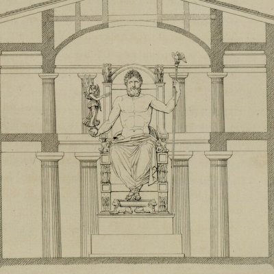 Intérieur du temple de Jupiter à Olympie (Quatremère, Le Jupiter Olympien, 1814)