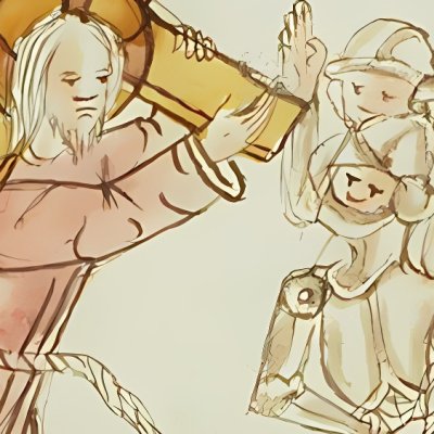 Le portement de croix (Speculum humanæ salvationis 10C23)