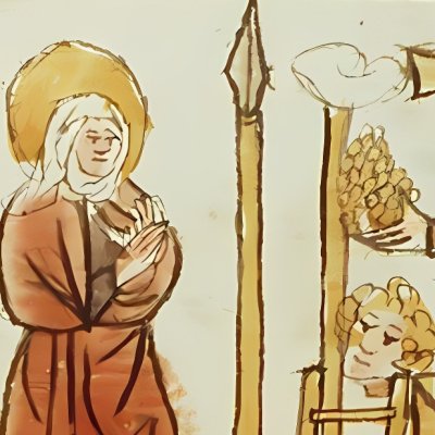 Marie médite sur les instruments de la Passion (Spec. humanæ salvationis 10C23)