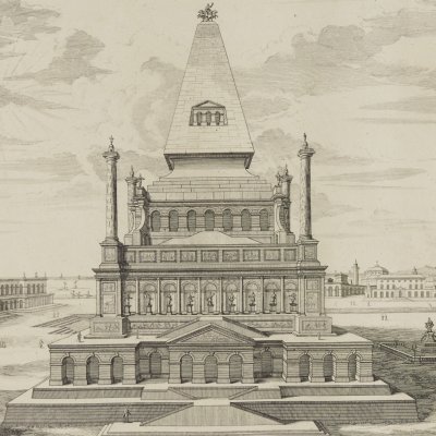 Le mausolée d’Halicarnasse (Entwurff…, 1721) - Fischer von Erlach