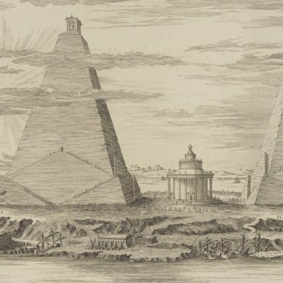 Les deux pyramides de Moéris (Entwurff…, 1721) - Fischer von Erlach