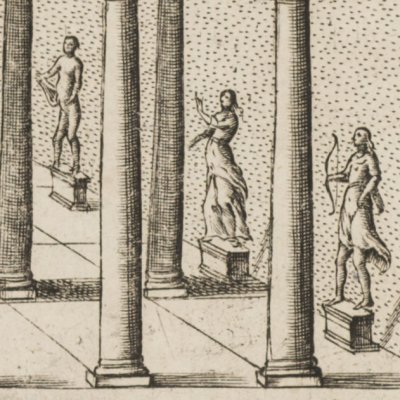 Portique et Curie d’Octavie (Antiquae Urbis splendor) - Giacomo Lauro